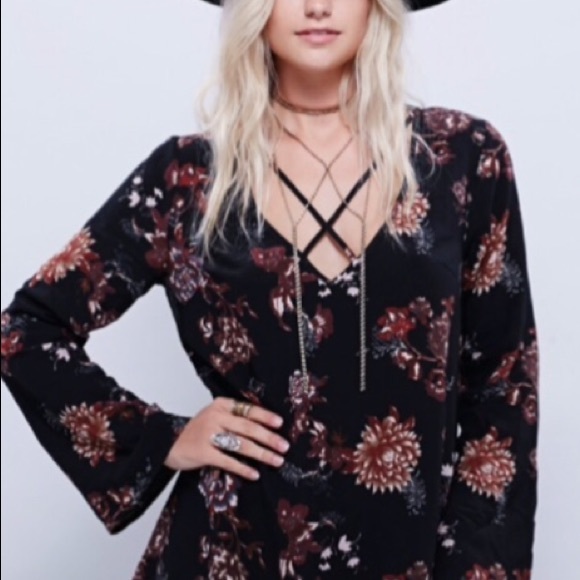 Heart Beat Printed Tunic DRESS Strappy Floral NEW - Picture 2 of 4